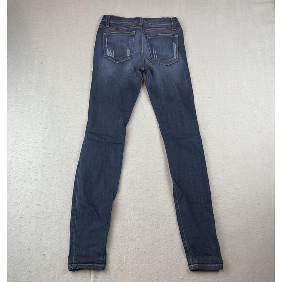 Judy Blue Womens Sz 1/25 Skinny Jeans Dark Wash Distressed Style #8327 - Picture 10 of 14